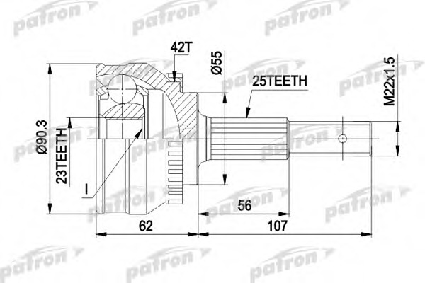 Купить pcv1275 PATRON Шарнирный комплект, приводной вал в интернет-магазине Ravta – самая низкая цена