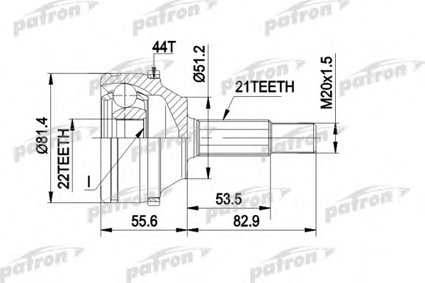 Купить pcv1310 PATRON Шарнирный комплект, приводной вал в интернет-магазине Ravta – самая низкая цена