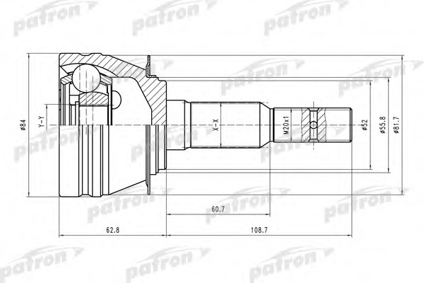 Купить pcv1311 PATRON Шарнирный комплект, приводной вал в интернет-магазине Ravta – самая низкая цена