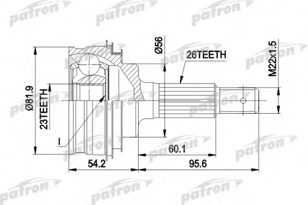 Купить pcv1346 PATRON Шарнирный комплект, приводной вал в интернет-магазине Ravta – самая низкая цена