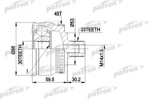 Купить pcv1375 PATRON Шарнирный комплект, приводной вал в интернет-магазине Ravta – самая низкая цена