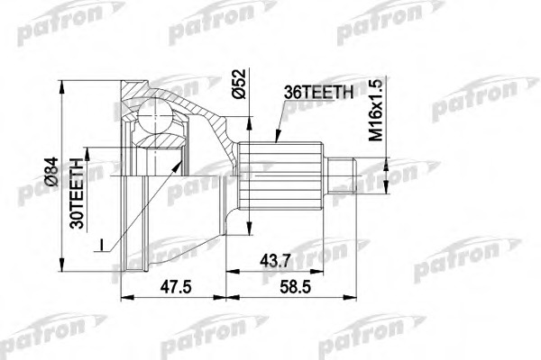 Купить pcv1413 PATRON Шарнирный комплект, приводной вал в интернет-магазине Ravta – самая низкая цена
