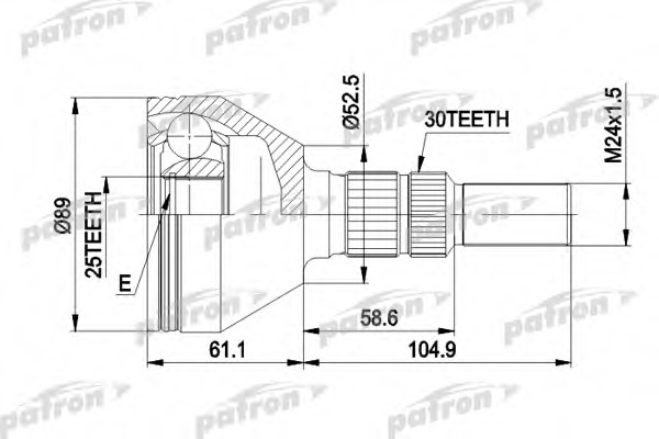 Купить pcv1420 PATRON Шарнирный комплект, приводной вал в интернет-магазине Ravta – самая низкая цена