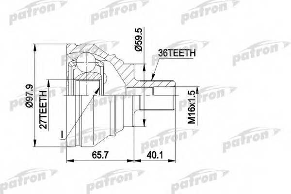 Купить PCV1463 PATRON Шарнирный комплект, приводной вал в интернет-магазине Ravta – самая низкая цена