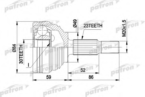 Купить pcv1501 PATRON Шарнирный комплект, приводной вал в интернет-магазине Ravta – самая низкая цена