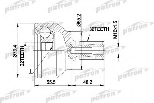 Купить pcv1603 PATRON Шарнирный комплект, приводной вал в интернет-магазине Ravta – самая низкая цена