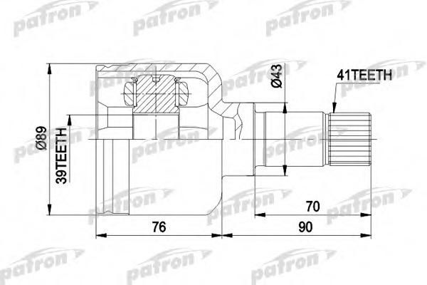 Купить pcv5020 PATRON Шарнирный комплект, приводной вал в интернет-магазине Ravta – самая низкая цена