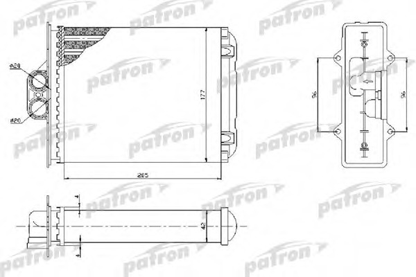 Купить prs2050 PATRON Теплообменник, отопление салона в интернет-магазине Ravta – самая низкая цена