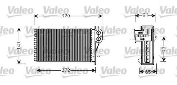 812221 Valeo Теплообменник, отопление салона