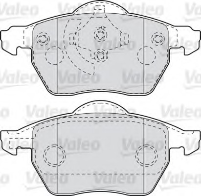 598483 Valeo Комплект тормозных колодок, дисковый тормоз