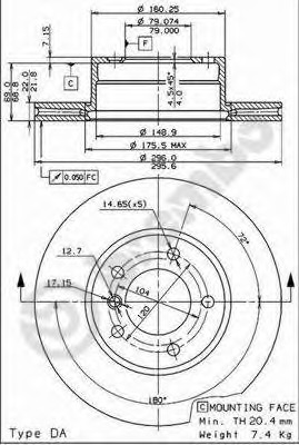 09.6924.11 BREMBO Тормозной диск