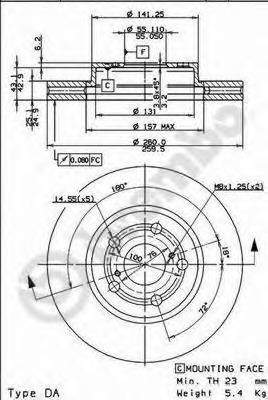 09.7395.10 BREMBO Тормозной диск