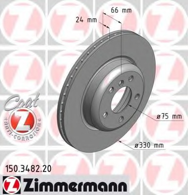 150.3482.20 ZIMMERMANN Тормозной диск