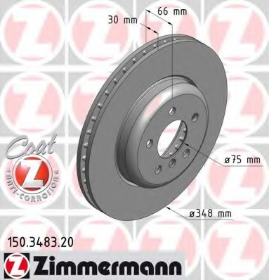 Купить 150.3483.20 ZIMMERMANN Тормозной диск в интернет-магазине Ravta – самая низкая цена