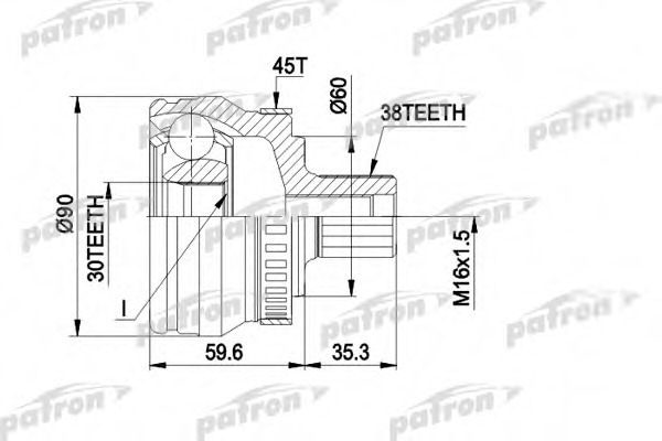 Купить pcv1377 PATRON Шарнирный комплект, приводной вал в интернет-магазине Ravta – самая низкая цена