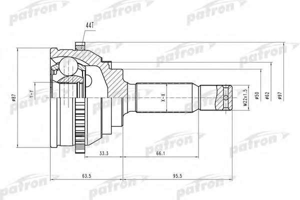 Купить pcv1471 PATRON Шарнирный комплект, приводной вал в интернет-магазине Ravta – самая низкая цена
