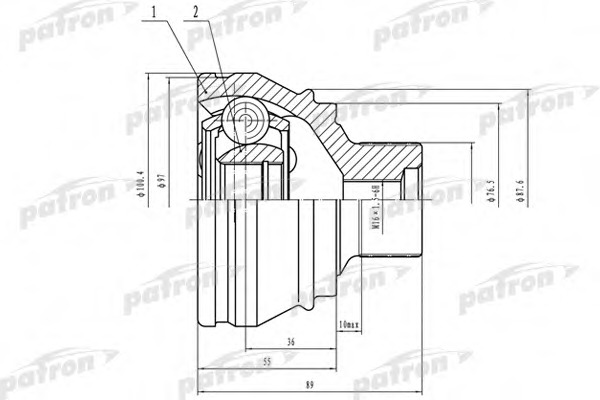 Купить pcv4958 PATRON Шарнирный комплект, приводной вал в интернет-магазине Ravta – самая низкая цена