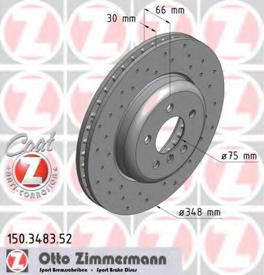 150.3483.52 ZIMMERMANN Тормозной диск