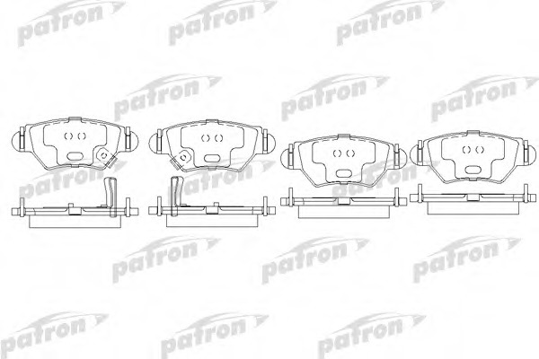 PBP1294 PATRON Комплект тормозных колодок, дисковый тормоз