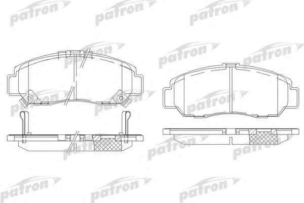 pbp1669 PATRON Комплект тормозных колодок, дисковый тормоз