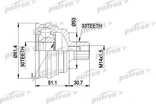 Купить pcv1066 PATRON Шарнирный комплект, приводной вал в интернет-магазине Ravta – самая низкая цена
