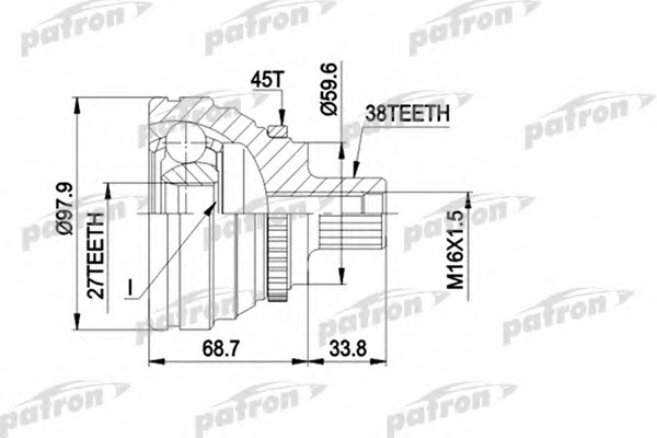 Купить PCV1174 PATRON Шарнирный комплект, приводной вал в интернет-магазине Ravta – самая низкая цена