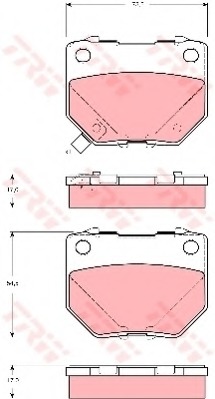 GDB3308 TRW Комплект тормозных колодок, дисковый тормоз