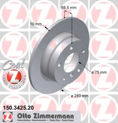 150.3425.20 ZIMMERMANN Тормозной диск