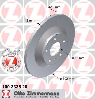 Купить 100.3335.20 ZIMMERMANN Тормозной диск в интернет-магазине Ravta – самая низкая цена