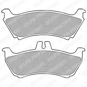 LP1692 Delphi Комплект тормозных колодок, дисковый тормоз