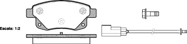 1252.02 REMSA Комплект тормозных колодок, дисковый тормоз