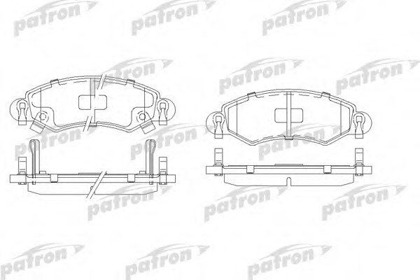 PBP1423 PATRON Комплект тормозных колодок, дисковый тормоз