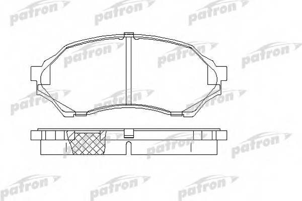 pbp1455 PATRON Комплект тормозных колодок, дисковый тормоз