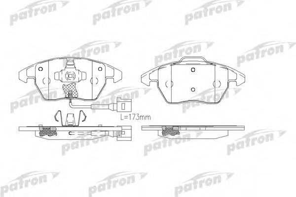 pbp1641 PATRON Комплект тормозных колодок, дисковый тормоз