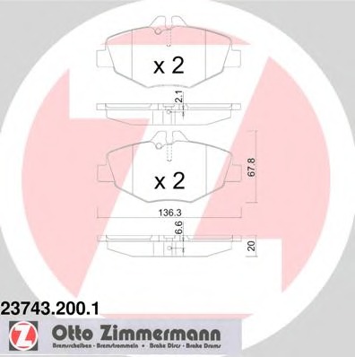 Купить 23743.200.1 ZIMMERMANN Комплект тормозных колодок, дисковый тормоз в интернет-магазине Ravta – самая низкая цена
