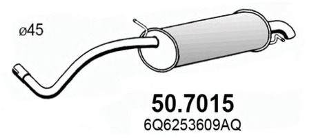 50.7015 ASSO Глушитель выхлопных газов конечный