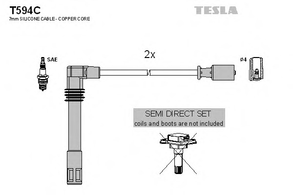 Купить t594c TESLA Комплект проводов зажигания в интернет-магазине Ravta – самая низкая цена