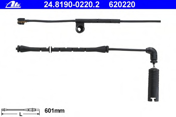 24.8190-0220.2 ATE Сигнализатор, износ тормозных колодок