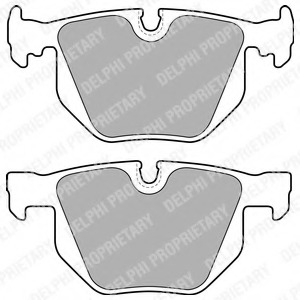 LP1834 Delphi Комплект тормозных колодок, дисковый тормоз