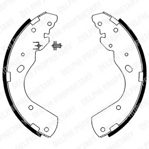 LS1897 Delphi Комплект тормозных колодок