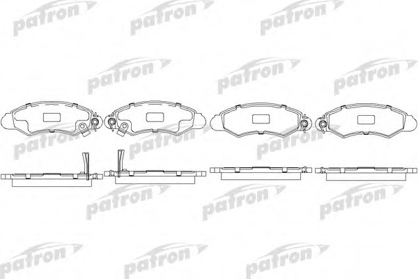 pbp1459 PATRON Комплект тормозных колодок, дисковый тормоз