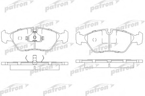 pbp256 PATRON Комплект тормозных колодок, дисковый тормоз pbp256 PATRON Комплект тормозных колодок, дисковый тормоз