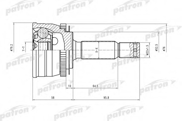 Купить pcv1545 PATRON Шарнирный комплект, приводной вал в интернет-магазине Ravta – самая низкая цена