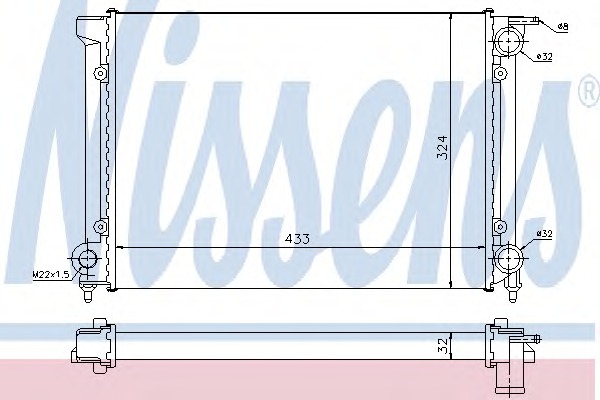 651811 Nissens Радиатор, охлаждение двигателя