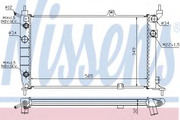 Купить 63253A NISSENS Радиатор, охлаждение двигателя в интернет-магазине Ravta – самая низкая цена