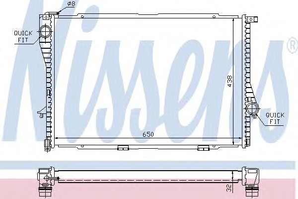 60648A Nissens Радиатор, охлаждение двигателя