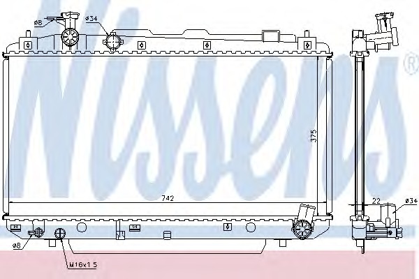 64639A Nissens Радиатор, охлаждение двигателя