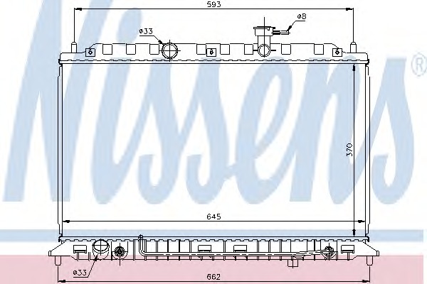 66687 NISSENS Радиатор, охлаждение двигателя