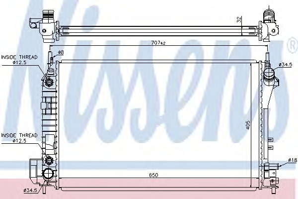 630703 NISSENS Радиатор, охлаждение двигателя