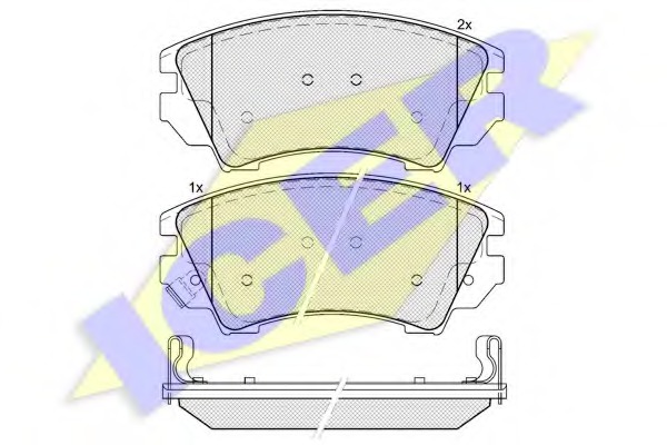 181913 ICER Комплект тормозных колодок, дисковый тормоз